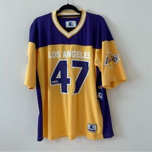 Men’s Starter NBA Los Angeles Lakers 47 Jersey Size XL
